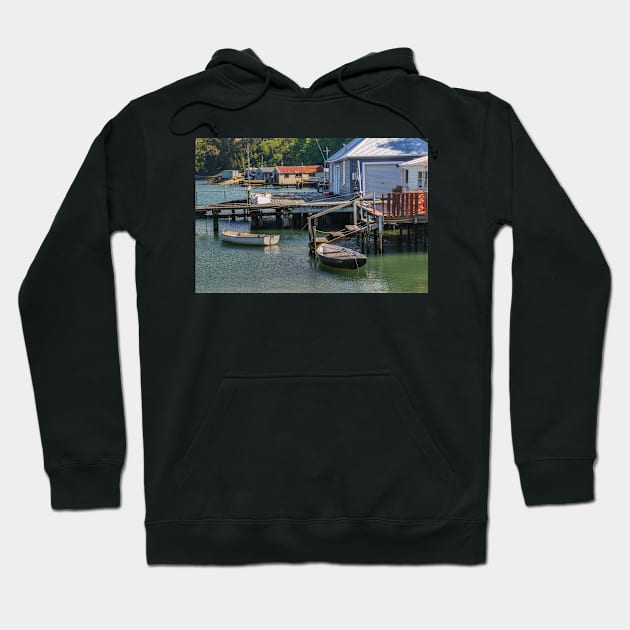 Otago Harbour Boatsheds Hoodie by fotoWerner